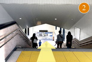 若葉駅西口からプラザ若葉歯科へのルート