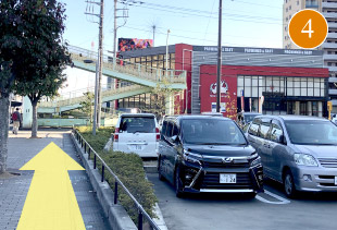 若葉駅西口からプラザ若葉歯科へのルート